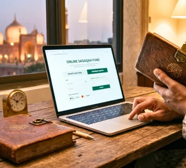 a man donating online - increase online donations, fundraising for islamic charity by mission managers