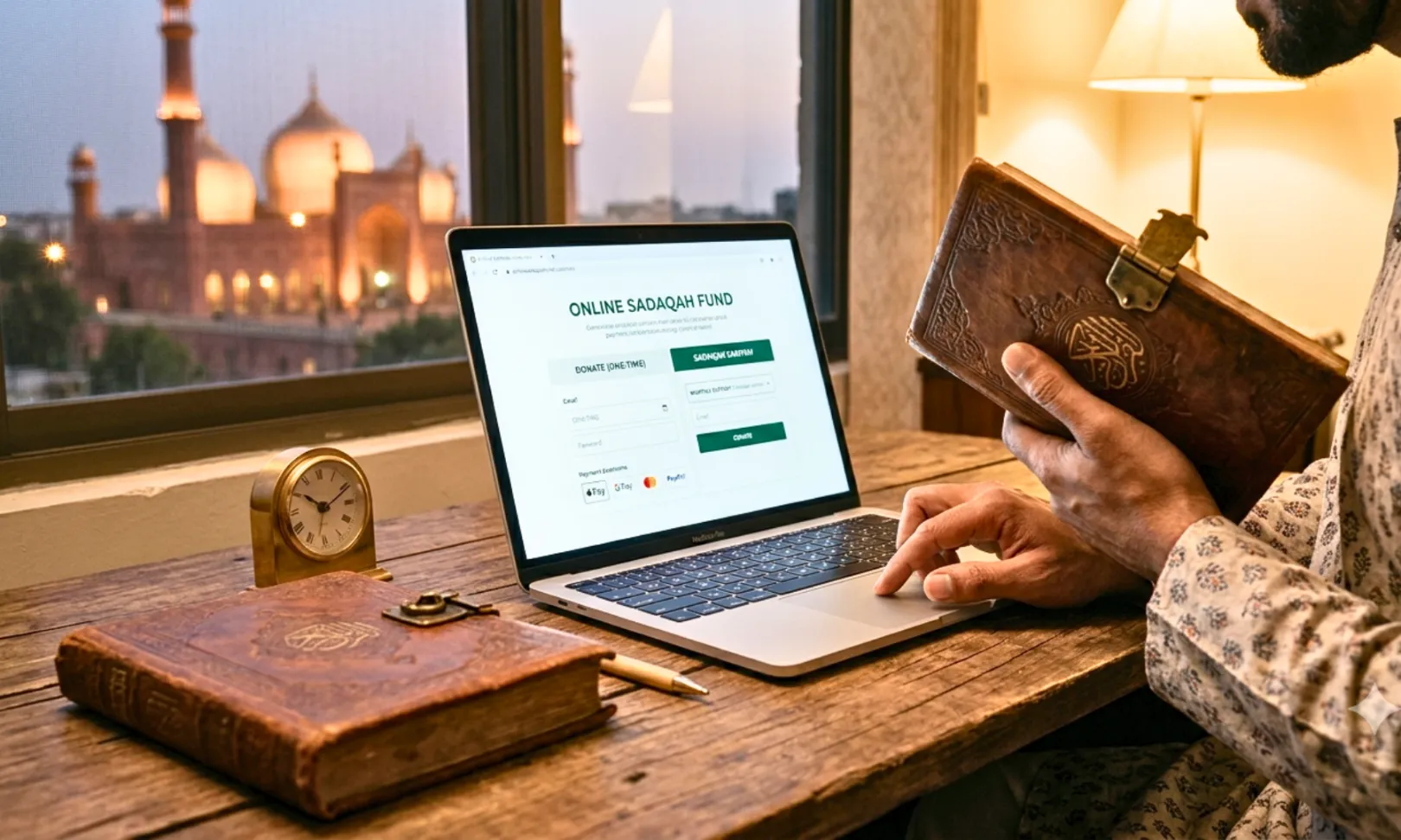 a man donating online - increase online donations, fundraising for islamic charity by mission managers