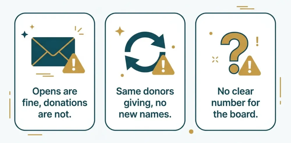 Three warning signs that a nonprofit fall fundraising campaign needs a mid-course fix - Mission Managers
