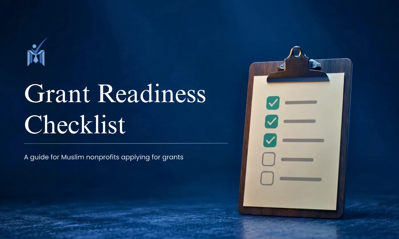 grant readiness checklist for muslim nonprofits - a guide for nonprofits applying for grants by Mission Managers
