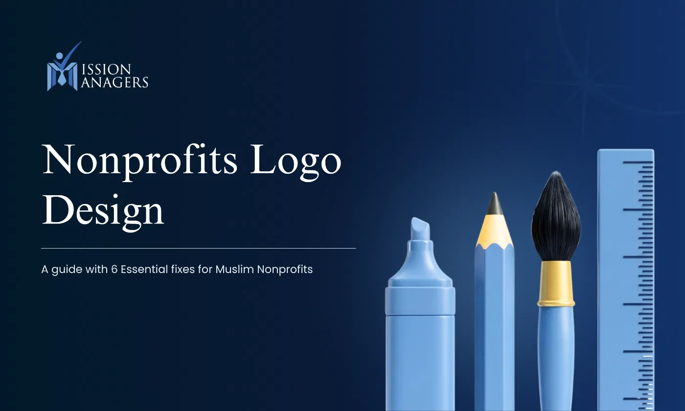 nonprofit logo design. A guide with 6 essential fixes for muslim nonprofits in the US by MIssion Managers - Logo designing, Logo design tools