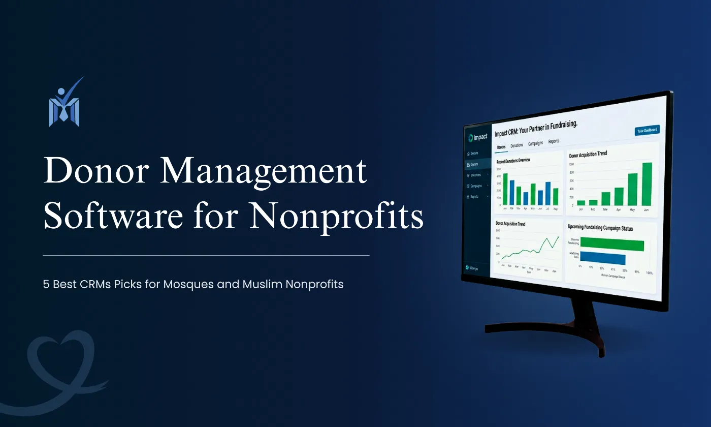 donor management software for nonprofits and mosques in the United States! Best 5 CRMs pick - Mission Managers